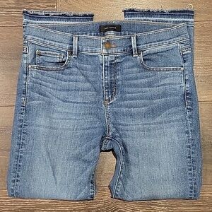 Ann Taylor Blue Cropped Ankle Jeans